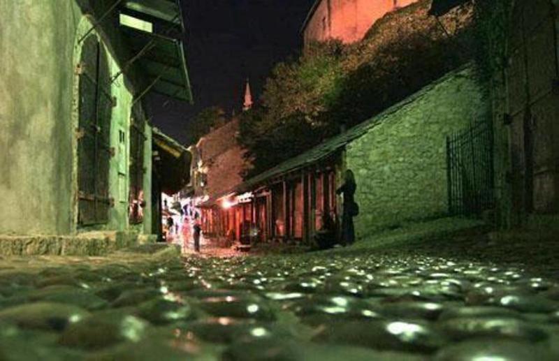 Mostar streets at night