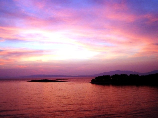 sunset over the Adriatic