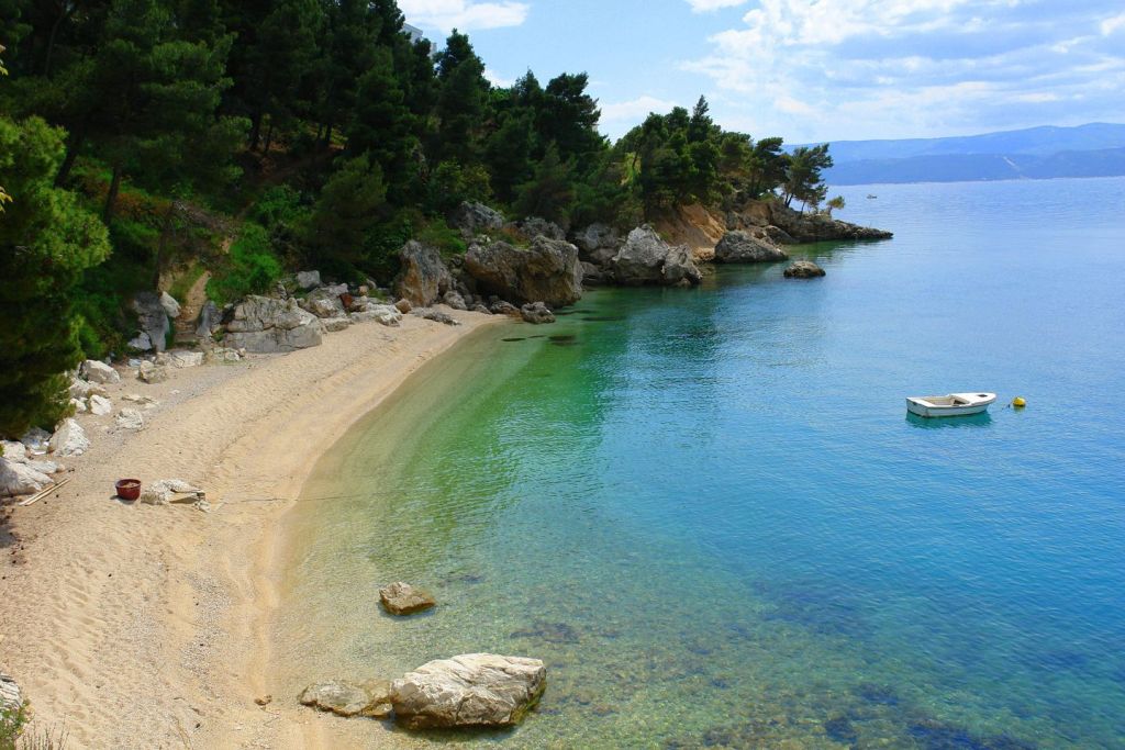 Beach along Dalmatian Riviera