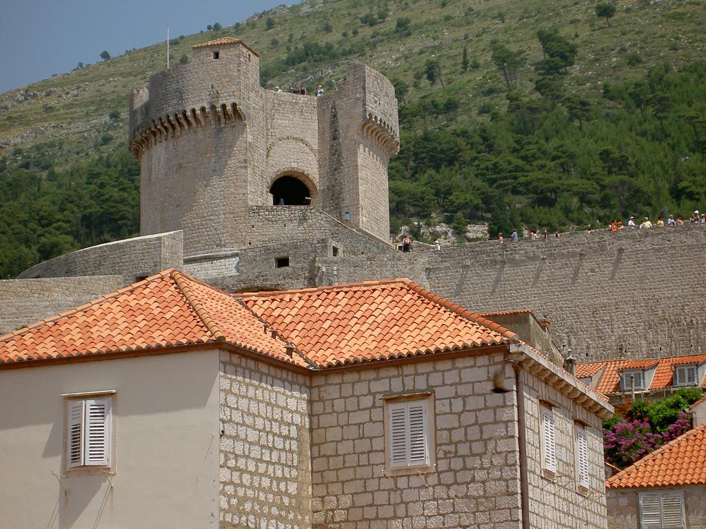 Dubrovnik's defence towers (looking up from old town)