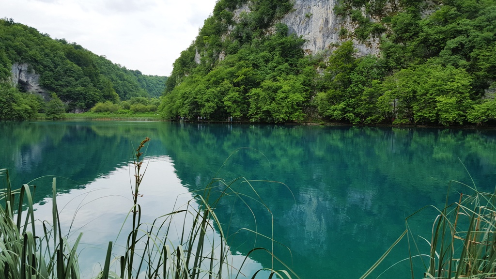 Beautiful calm lake at Plitvice National Park