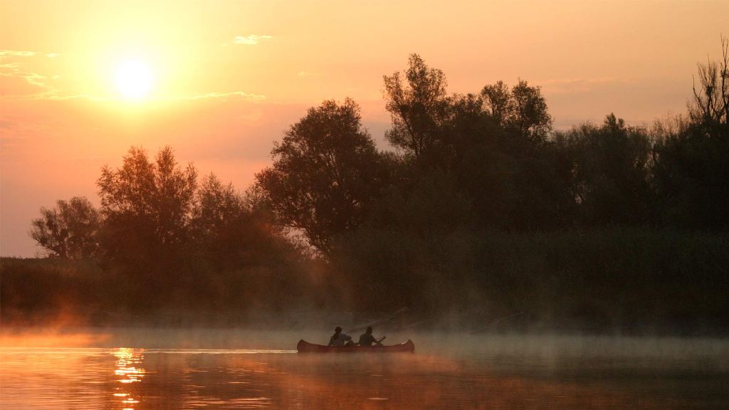 Dawn on the Sava river, Eastern Croatia