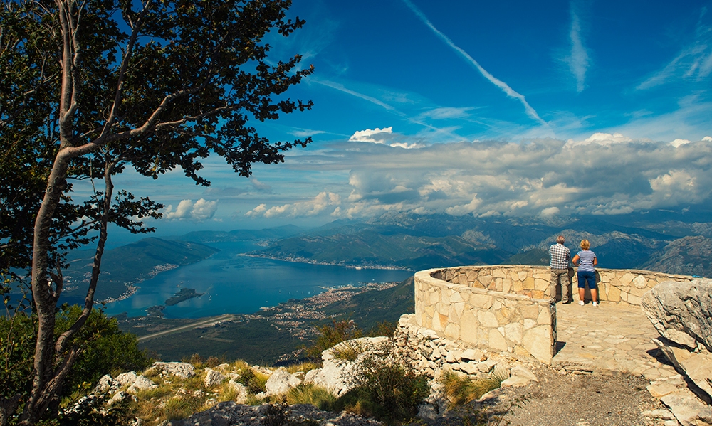 View point high above Kotor