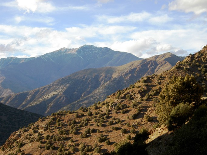 Higher reaches of N'Fis Valley, towards the Tizi n'Test