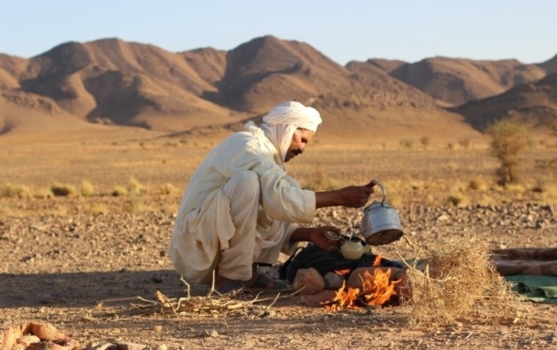 Bedouin tea in the desert