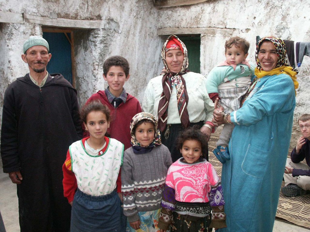 Berber family in High Atlas